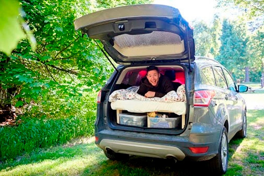 Man in SUV