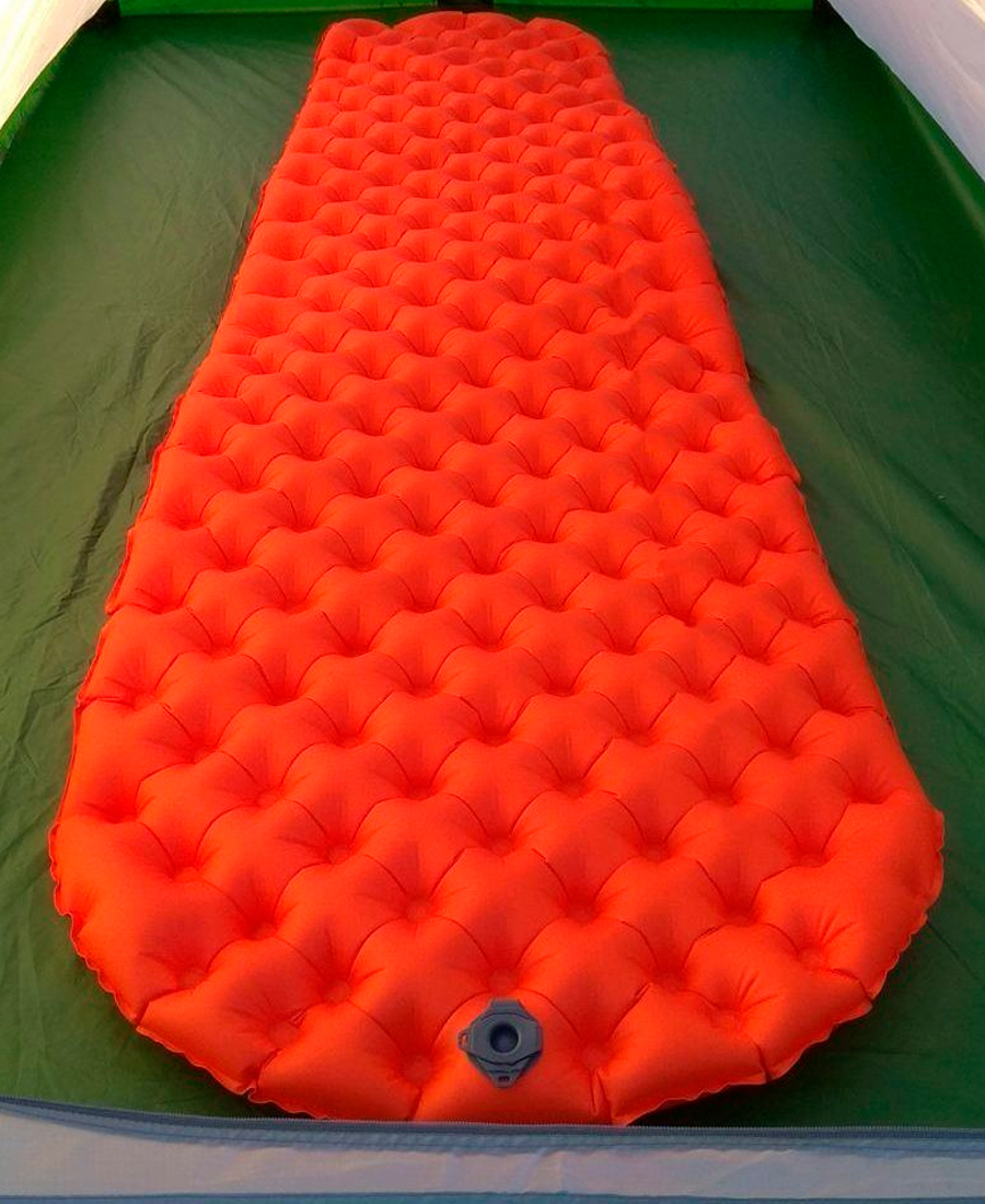air pad in tent