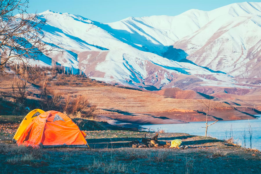 two tents winter lanke mountain camping in winter how to keep tent warm