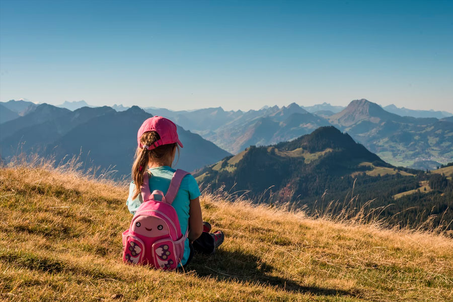 child hiking