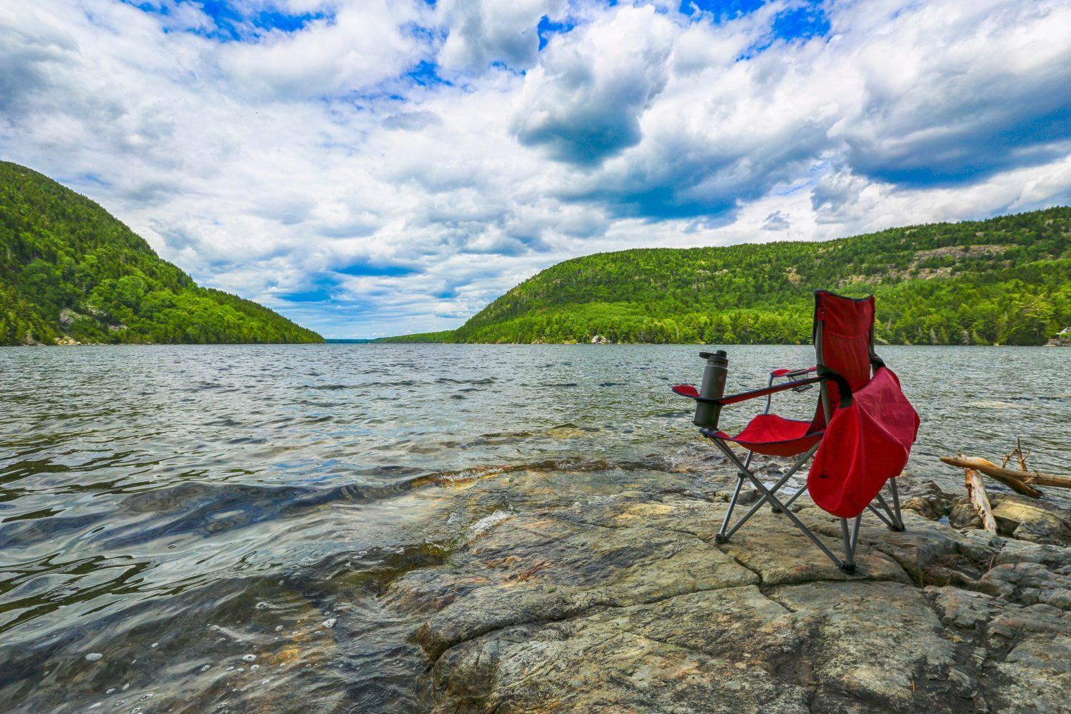 how to clean a camp chair by the lake