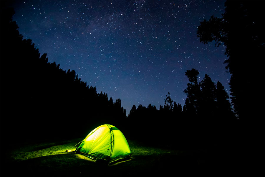 sleeping in woods camping education