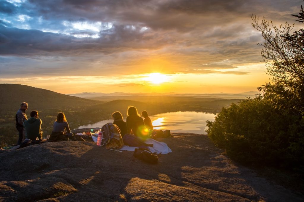 unwritten rules of camping family on cliff